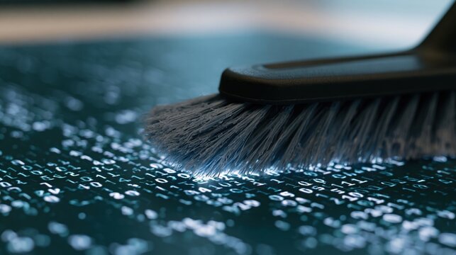 The Data Cleaning Brush Over Binary Dust on a Digital Surface