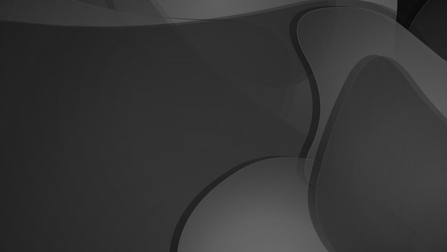 Abstract 3D Monochrome Black and White 3D Organic Fluid Metaball Glowing Blobs Texture Background, 8K Ultra UHD