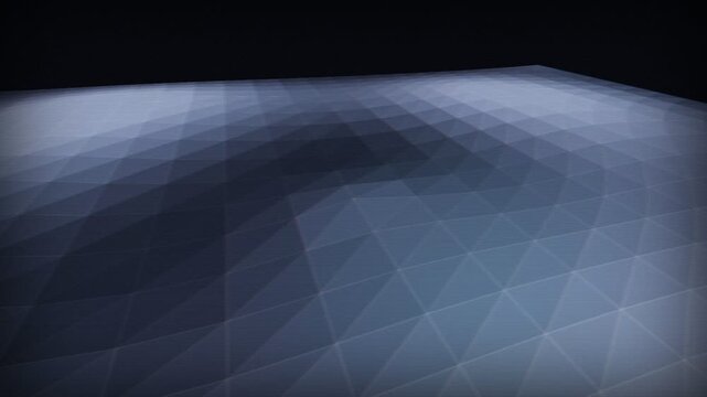 Abstract geometric surface with smooth low poly motion background, concept for digital technology presentation, futuristic cyber interface design and modern web development