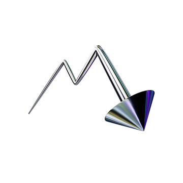 3d icon bearish arrow