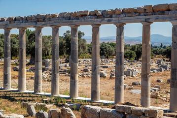 Fototapeta premium Teos Ancient City at Sigacik, Seferihisar City, Izmir, Turkey