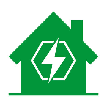 Green House Broken Hexagon Lightning Bolt