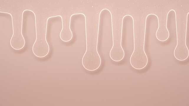 Soft pink dripping fluid lines in a repetitive pattern. 4K Video