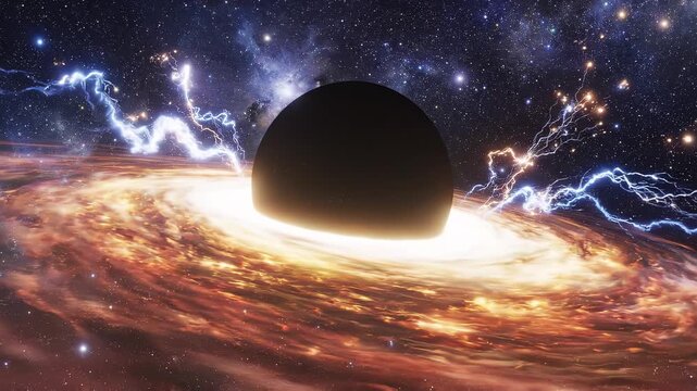 Black hole accretion disk with cosmic energy flares during stellar evolution in deep space