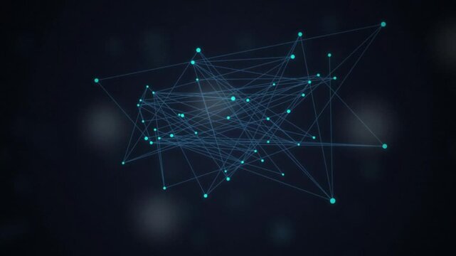 Neural network brain structure rotating seamless loop motion