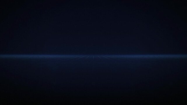 Blue digital grid horizon seamless loop motion background