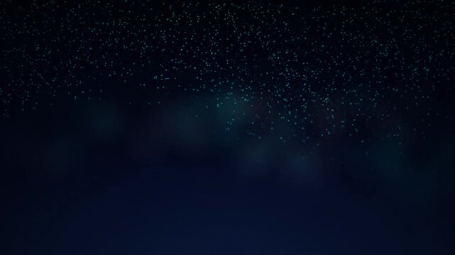 Cyan glowing particles drifting seamless loop motion background