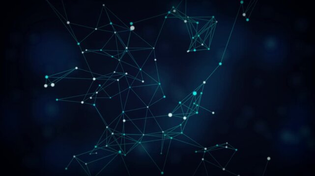 Plexus network nodes connecting seamless loop motion background
