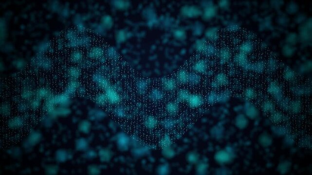 Plexus wave glowing grid seamless loop motion background
