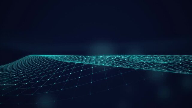 Mathematical grid wave seamless loop motion background