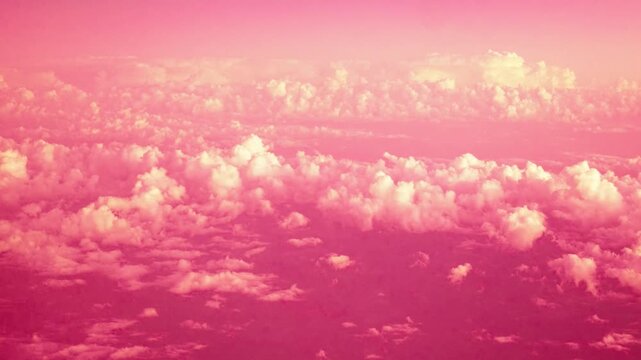 Pink Clouds Aerial View Background Abstract Cloudscape
