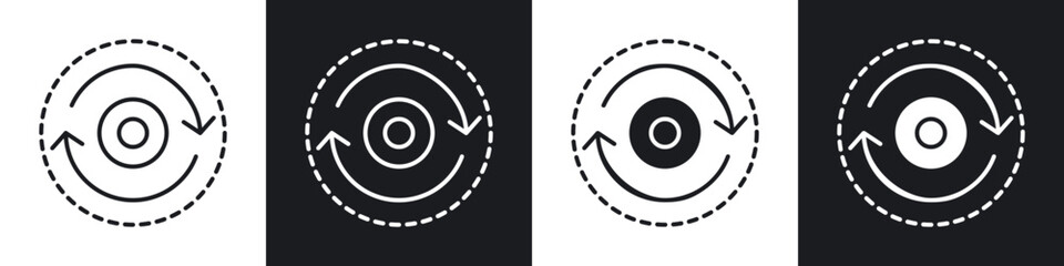 Fototapeta premium Consistency icon flat outline in black