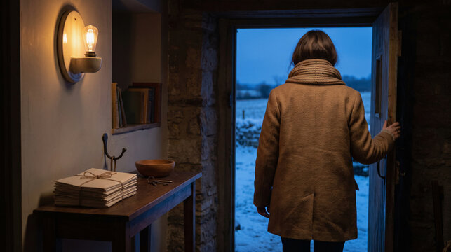 Writer departs a winter retreat with printed paper pages