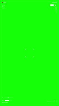 Old Digital Camcorder Recording Viewfinder Green Screen Overlay
