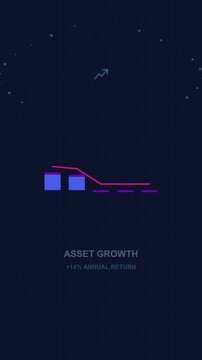 Digital Finance Mobile App Interface Showing Financial Portfolio Tracking and Asset Growth Analytics