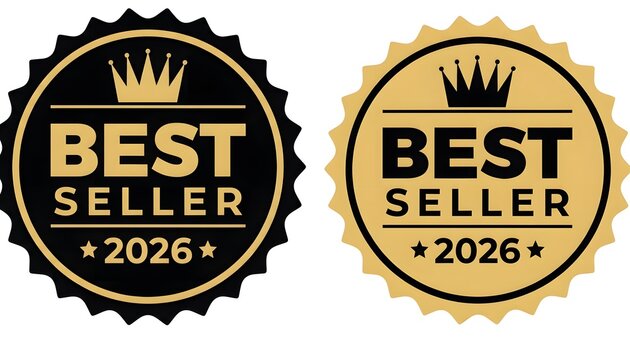 A pair of Best Seller 2026 badges on white background