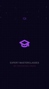 Digital Learning Platform Interface with Adaptive AI Career Development Animation