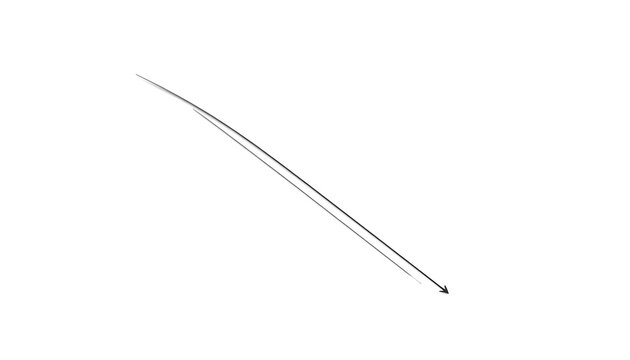 Red downward trending arrow on chart, business loss concepts