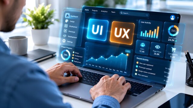 Digital transformation and data-driven insights shaping future user experience through innovative interface design and technological advancements
