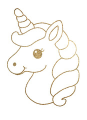 unicorn gold cute horse magic © Lingporntip