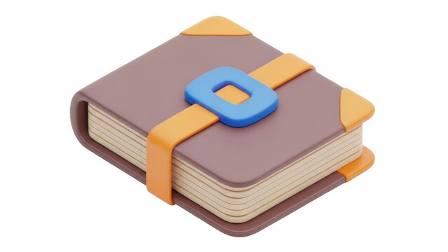 3d icon of a compressed zip file folder with a blue strap and orange lock symbol