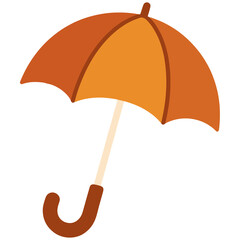 Brown umbrella weather rain protection autumn winter summer parasol accessory vector illustration © Lily Angel Studio
