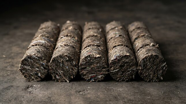Refuse Derived Fuel RDF Waste Briquettes Alternative Coal Substitute
