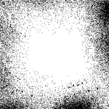 Abstract dotted vignette texture with gradient particle border effect