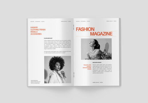 Fashion Magazine Spread Mockup