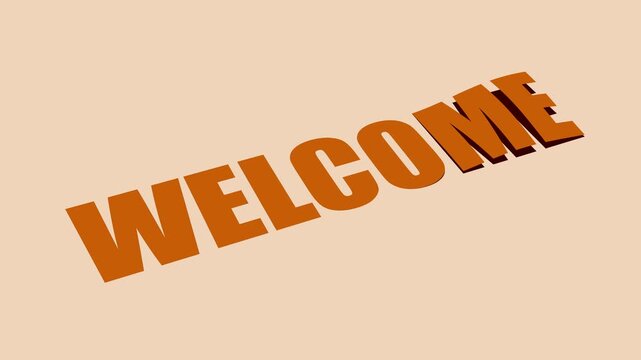 Welcome text animation. Welcome typography video animation.