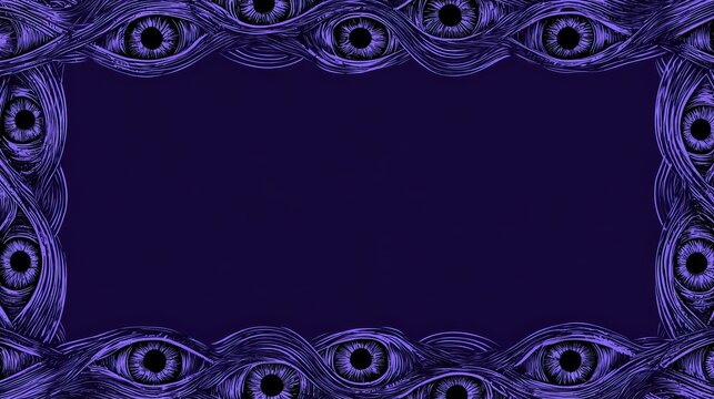 Dark Purple Eyes Pattern Frame