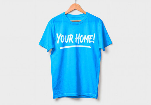 Blue T Shirt Mockup
