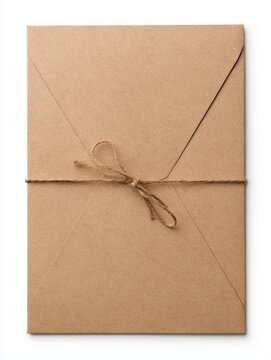 Rustic Craft Envelope Tied with Twine