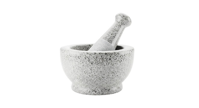 Heavy Duty Granite Mortar and Pestle Set for Crushing Fresh Herbs Spices and Garlic in the Kitchen