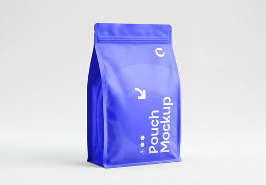 Blue Stand Up Pouch Mockup