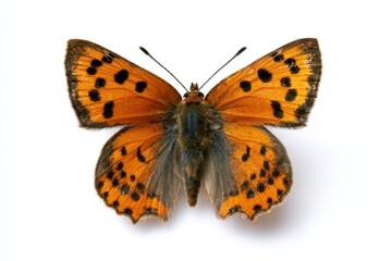 Obraz premium Vibrant Orange Butterfly with Black Spots