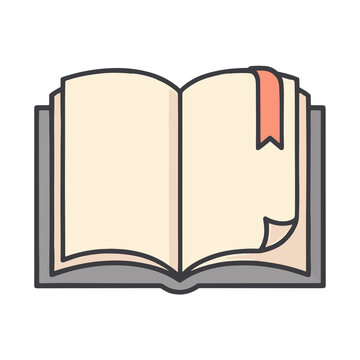 Open book with bookmark