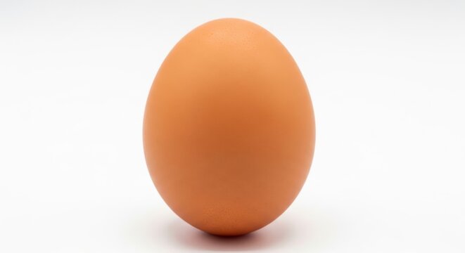 Fresh Brown Egg Isolated On White Background