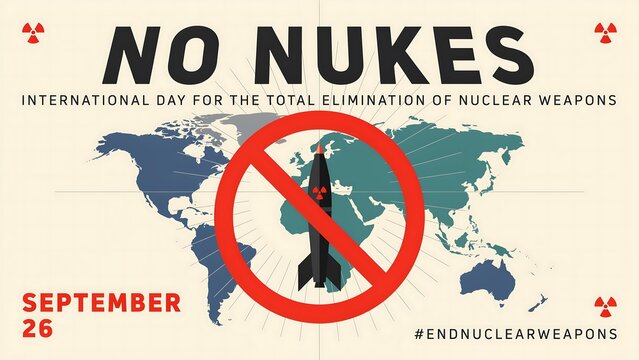 No nuclear weapons international awareness poster