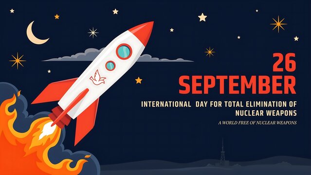 Retro rocket launching on space themed background