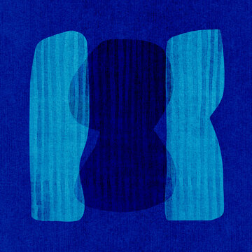 Vibrant blue abstract art background
