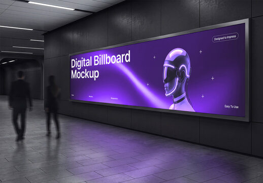 Digital Billboard Advertising Mockup