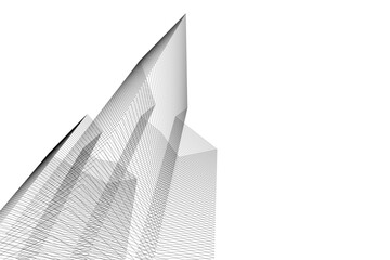 Obraz premium Abstract architectural building 3d rendering