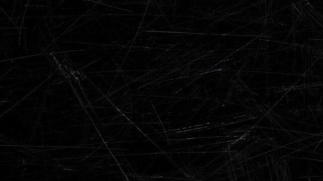 Animated abstract deep black and dark teal grunge texture background. faint horizontal scratch line, worn matte wall-paper texture and subtle analog damage ,Old Film Dust and Scratches Overlay.