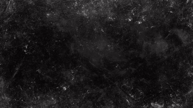 Animated abstract deep black and dark teal grunge texture background. faint horizontal scratch line, worn matte wall-paper texture and subtle analog damage ,Old Film Dust and Scratches Overlay.