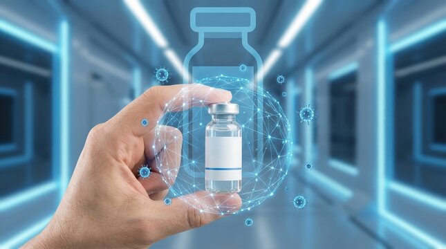 Vaccine development and genetic engineering research contribute to global health progress with innovative medical solutions and scientific