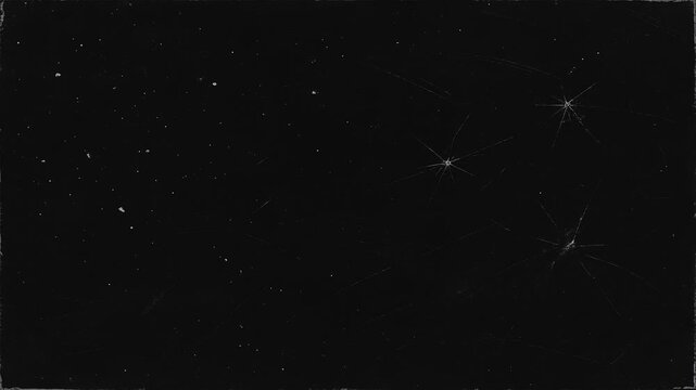 Stop Motion vintage black film grain texture with dust and scratches, stop motion animation in 4k, wrinkled surface and seamless looping. Distress looper grunge texture video effect.