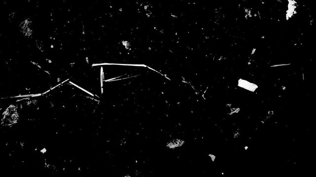 Stop Motion vintage black film grain texture with dust and scratches, stop motion animation in 4k, wrinkled surface and seamless looping. Distress looper grunge texture video effect.