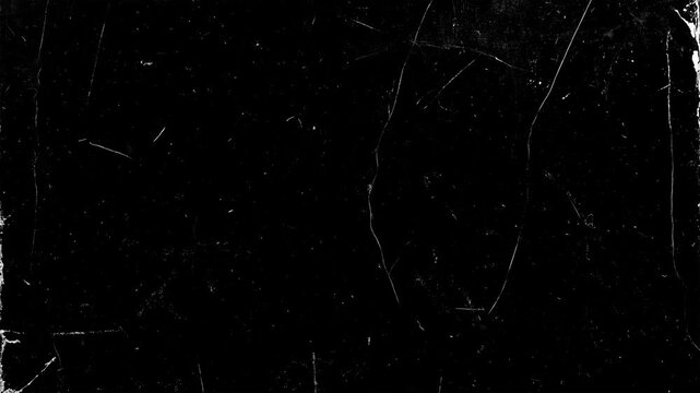 Stop Motion vintage black film grain texture with dust and scratches, stop motion animation in 4k, wrinkled surface and seamless looping. Distress looper grunge texture video effect.