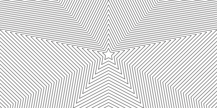 Star Line Pattern Background Op Art Black White Hypnotic Geometric Vector
